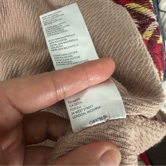 Free People Top Sz M Rainbow Dreams Thermal Knit Wide Sleeves Arizona Sands boho - Picture 15 of 16